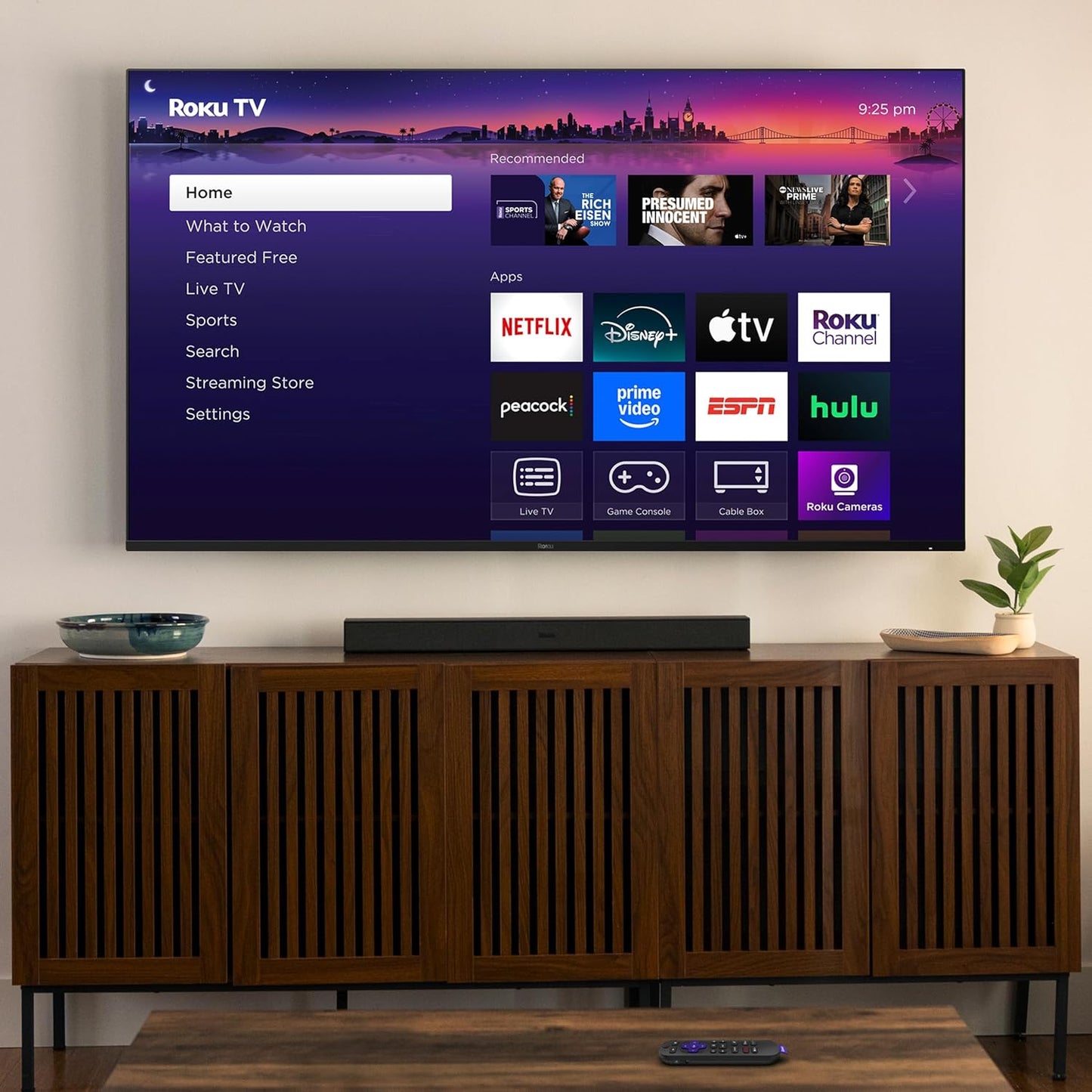 Roku Smart TV 2025 – 55-Inch Pro Series, Mini-LED TV – RokuTV with Backlit Voice Remote Pro – Flat Screen 4K QLED Television with 120Hz Refresh Rate & Dolby Vision IQ, Live News, Sports, Entertainment