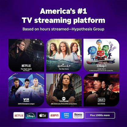 Roku Smart TV 2025 – 55-Inch Pro Series, Mini-LED TV – RokuTV with Backlit Voice Remote Pro – Flat Screen 4K QLED Television with 120Hz Refresh Rate & Dolby Vision IQ, Live News, Sports, Entertainment