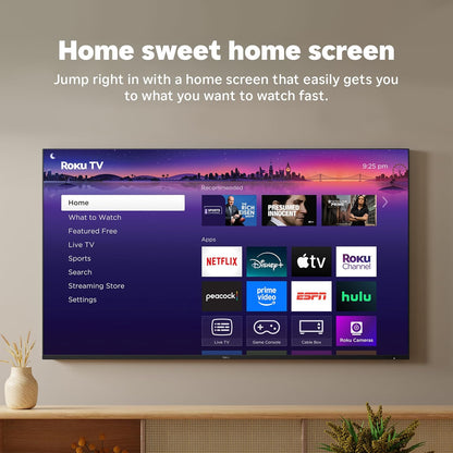 Roku Smart TV 2025 – 55-Inch Pro Series, Mini-LED TV – RokuTV with Backlit Voice Remote Pro – Flat Screen 4K QLED Television with 120Hz Refresh Rate & Dolby Vision IQ, Live News, Sports, Entertainment
