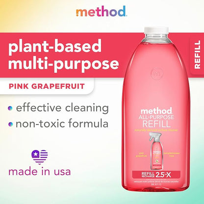 Method All-Purpose Cleaner Refill, Pink Grapefruit, 68 Fl Oz