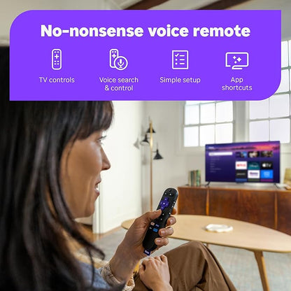 Roku Streaming Stick HD 2025 — HD Streaming Device for TV with Roku Voice Remote, Free & Live TV