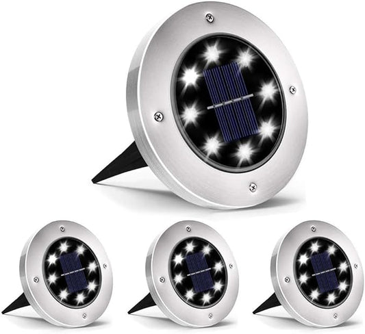 Solar Lights for Outside,8 Pack Solar Light Outdoor Waterproof, Garden Lights Landscape Lighting for Patio Pathway Lawn Driveway Walkway White