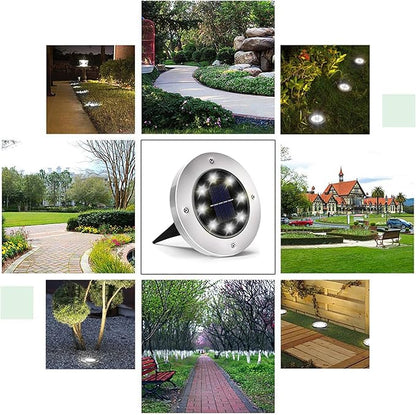 Solar Lights for Outside,8 Pack Solar Light Outdoor Waterproof, Garden Lights Landscape Lighting for Patio Pathway Lawn Driveway Walkway White