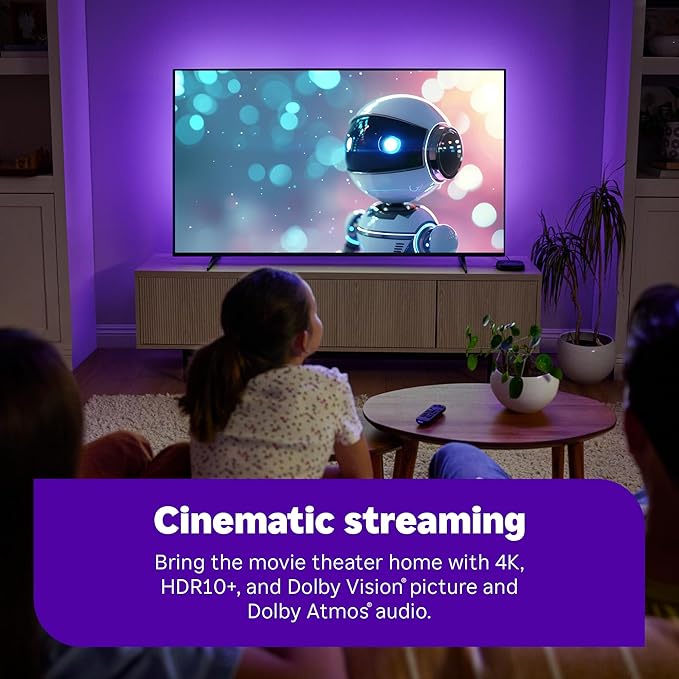 Roku Ultra - Ultimate Streaming Player - 4K Streaming Device for TV with HDR10+, Dolby Vision & Atmos - Bluetooth & Wi-Fi 6- Rechargeable Voice Remote Pro with Backlit Buttons - Free & Live TV